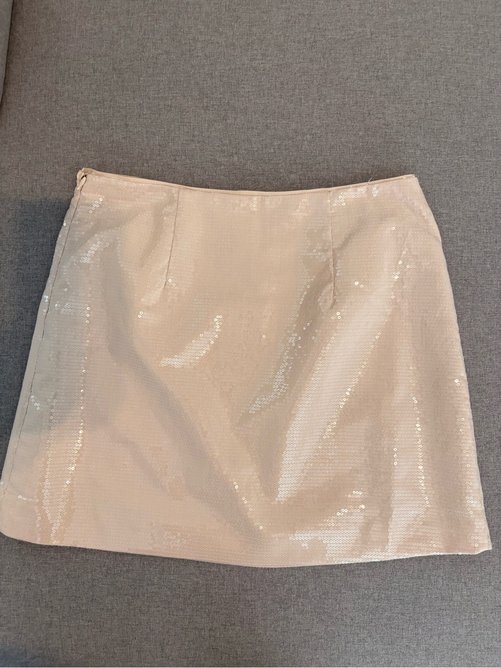 a new day Sequin Mini Skirt in Light Beige